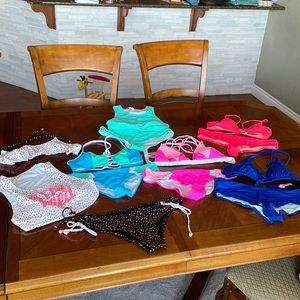 6 bikinis, 7 tops 6 cheeky bottoms. Victoria secret and pink
